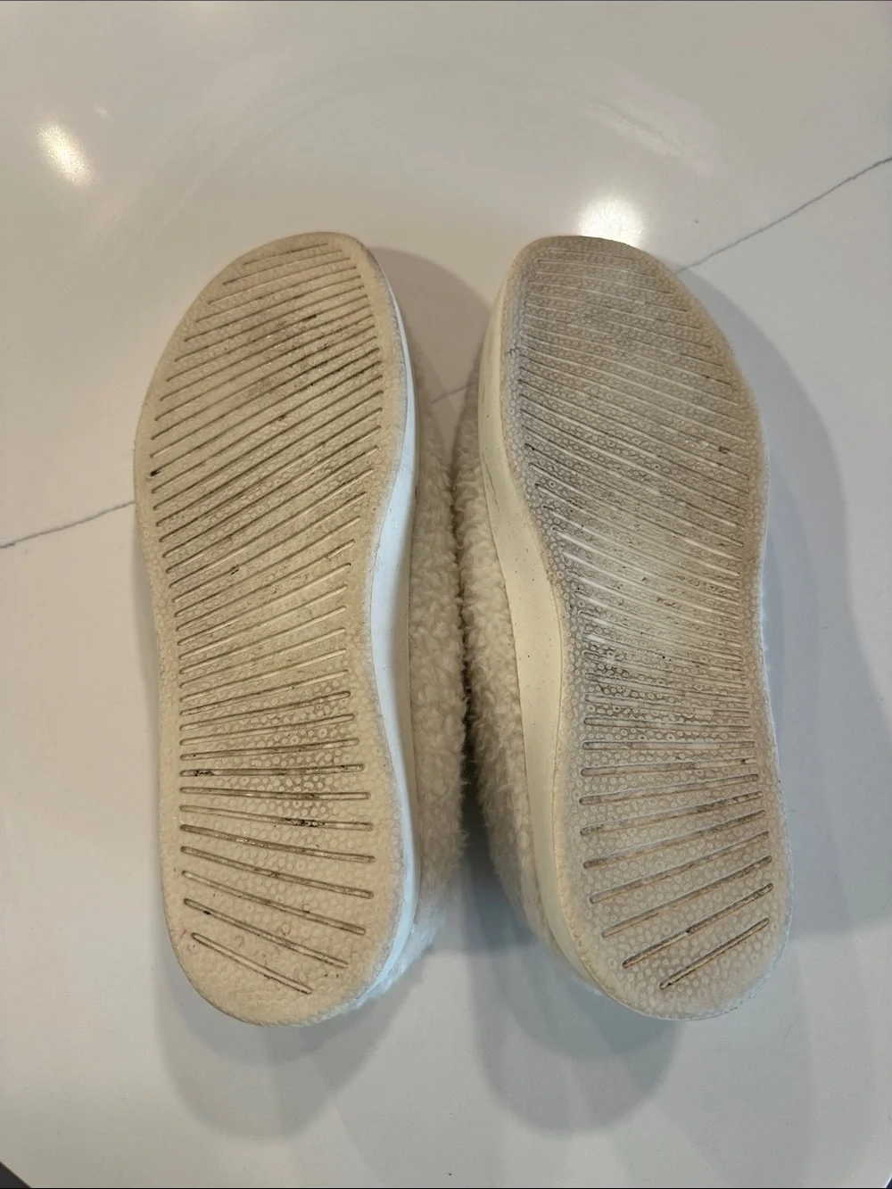 All Birds Cream Fuzzy Slip-On Flats